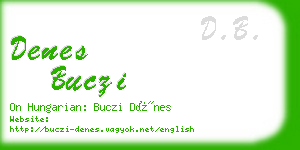 denes buczi business card